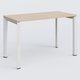K7 plan droit 120*60 sur pieds fixe. Plateau Hêtre et pietement Blanc