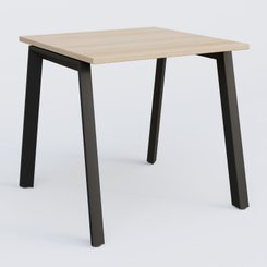 Gamme K8 - Plans droits - K8 plan droit 80*80 sur pieds fixe. Plateau Hêtre et pietement Noir Grainé