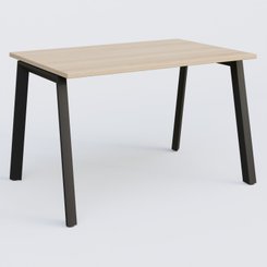 [Pas de famille] - [Pas de sous famille] - K8 plan droit 120*80 sur pieds fixe. Plateau Hêtre et pietement Noir Grainé
