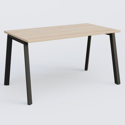 [Pas de famille] - [Pas de sous famille] - K8 plan droit 140*80 sur pieds fixe. Plateau Hêtre et pietement Noir Grainé
