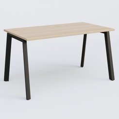 [Pas de famille] - [Pas de sous famille] - K8 plan droit 140*80 sur pieds fixe. Plateau Hêtre et pietement Noir Grainé