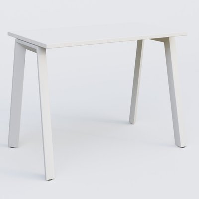 Gamme K8 - Plans droits - K8 plan droit 100*60 sur pieds fixe. Plateau Blanc et pietement Blanc