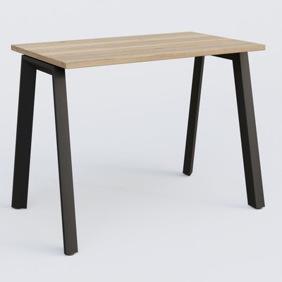 [Pas de famille] - [Pas de sous famille] - K8 plan droit 100*60 sur pieds fixe. Plateau Chêne naturel et pietement Noir Grainé