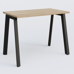 [Pas de famille] - [Pas de sous famille] - K8 plan droit 100*60 sur pieds fixe. Plateau Chêne naturel et pietement Noir Grainé