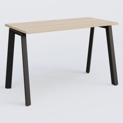 [Pas de famille] - [Pas de sous famille] - K8 plan droit 120*60 sur pieds fixe. Plateau Hêtre et pietement Noir Grainé