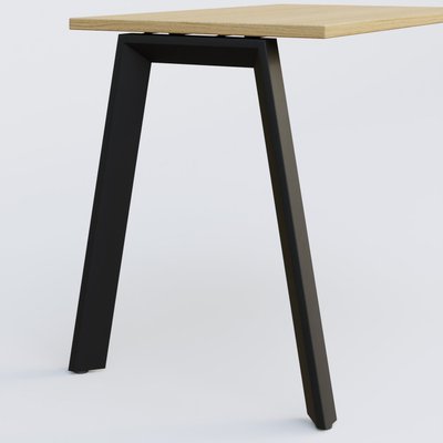 [Pas de famille] - [Pas de sous famille] - K8 plan droit 120*60 sur pieds fixe. Plateau Chêne clair et pietement Noir Grainé