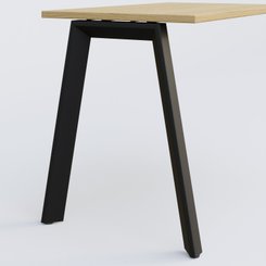 [Pas de famille] - [Pas de sous famille] - K8 plan droit 120*60 sur pieds fixe. Plateau Chêne clair et pietement Noir Grainé