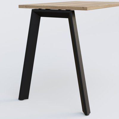 [Pas de famille] - [Pas de sous famille] - K8 plan droit 120*60 sur pieds fixe. Plateau Chêne naturel et pietement Noir Grainé