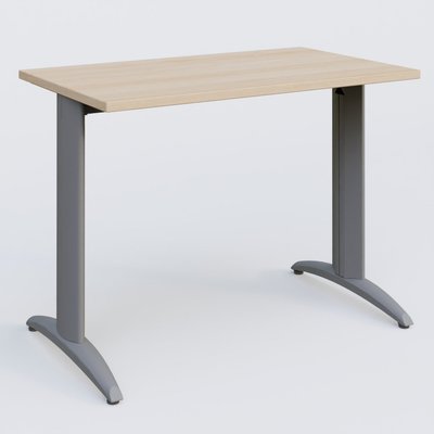 Gamme K2 - Plans droits - K2 Plateau droit 100x60 pieds fixe. Plateau Hêtre et pietement Aluminium.