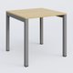 K3 Plateau droit 80x80 pieds fixe. Plateau Chêne clair et pietement Aluminium.