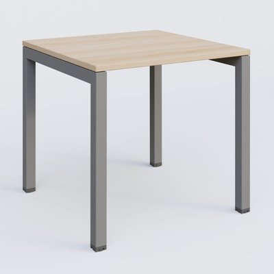 Gamme K3 - Plans droits - K3 Plateau droit 80x80 pieds fixe. Plateau Hêtre et pietement Aluminium.