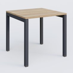 [Pas de famille] - [Pas de sous famille] - K3 Plateau droit 80x80 pieds fixe. Plateau Chêne naturel et pietement Anthracite.