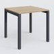 K3 Plateau droit 80x80 pieds fixe. Plateau Chêne naturel et pietement Anthracite.