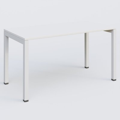 [Pas de famille] - [Pas de sous famille] - K3 Plateau droit 140x70 pieds fixe. Plateau Blanc et pietement Blanc.