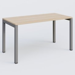 Gamme K3 - Plans droits - K3 Plateau droit 140x70 pieds fixe. Plateau Hêtre et pietement Aluminium.