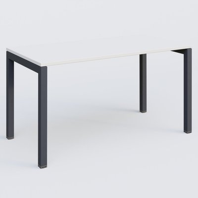 [Pas de famille] - [Pas de sous famille] - K3 Plateau droit 140x70 pieds fixe. Plateau Blanc et pietement Anthracite.