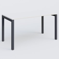[Pas de famille] - [Pas de sous famille] - K3 Plateau droit 140x70 pieds fixe. Plateau Blanc et pietement Anthracite.