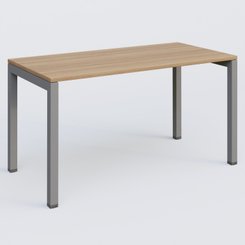 [Pas de famille] - [Pas de sous famille] - K3 Plateau droit 140x70 pieds fixe. Plateau Noyer et pietement Aluminium.