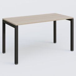 [Pas de famille] - [Pas de sous famille] - K3 Plateau droit 140x70 pieds fixe. Plateau Acacia et pietement Noir Grainé.