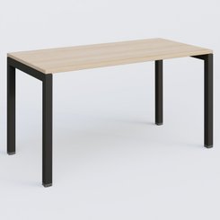 [Pas de famille] - [Pas de sous famille] - K3 Plateau droit 140x70 pieds fixe. Plateau Hêtre et pietement Noir Grainé.