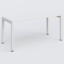 [Pas de famille] - [Pas de sous famille] - K3 Plateau droit 160x70 pieds fixe. Plateau Blanc et pietement Blanc.