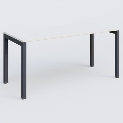 [Pas de famille] - [Pas de sous famille] - K3 Plateau droit 160x70 pieds fixe. Plateau Blanc et pietement Anthracite.