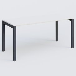 [Pas de famille] - [Pas de sous famille] - K3 Plateau droit 160x70 pieds fixe. Plateau Blanc et pietement Anthracite.