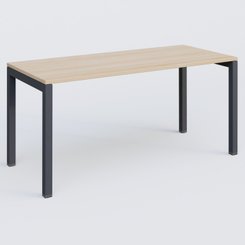 [Pas de famille] - [Pas de sous famille] - K3 Plateau droit 160x70 pieds fixe. Plateau Hêtre et pietement Anthracite.