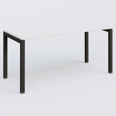 [Pas de famille] - [Pas de sous famille] - K3 Plateau droit 160x70 pieds fixe. Plateau Blanc et pietement Noir Grainé.