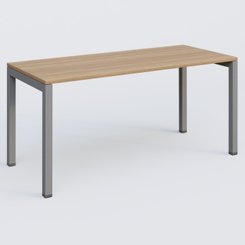 [Pas de famille] - [Pas de sous famille] - K3 Plateau droit 160x70 pieds fixe. Plateau Noyer et pietement Aluminium.