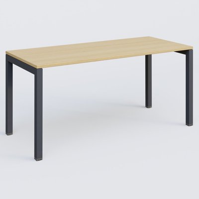[Pas de famille] - [Pas de sous famille] - K3 Plateau droit 160x70 pieds fixe. Plateau Chêne clair et pietement Anthracite.