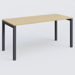 [Pas de famille] - [Pas de sous famille] - K3 Plateau droit 160x70 pieds fixe. Plateau Chêne clair et pietement Anthracite.