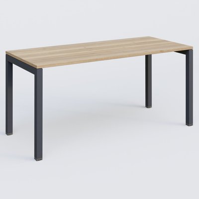 [Pas de famille] - [Pas de sous famille] - K3 Plateau droit 160x70 pieds fixe. Plateau Chêne naturel et pietement Anthracite.