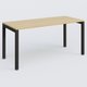 K3 Plateau droit 160x70 pieds fixe. Plateau Chêne clair et pietement Noir Grainé.