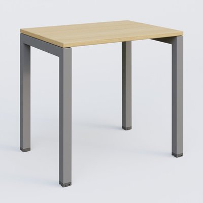 [Pas de famille] - [Pas de sous famille] - K3 Plateau droit 80x60 pieds fixe. Plateau Chêne clair et pietement Aluminium.
