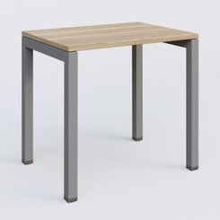 [Pas de famille] - [Pas de sous famille] - K3 Plateau droit 80x60 pieds fixe. Plateau Chêne naturel et pietement Aluminium.