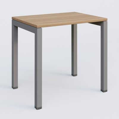 [Pas de famille] - [Pas de sous famille] - K3 Plateau droit 80x60 pieds fixe. Plateau Noyer et pietement Aluminium.