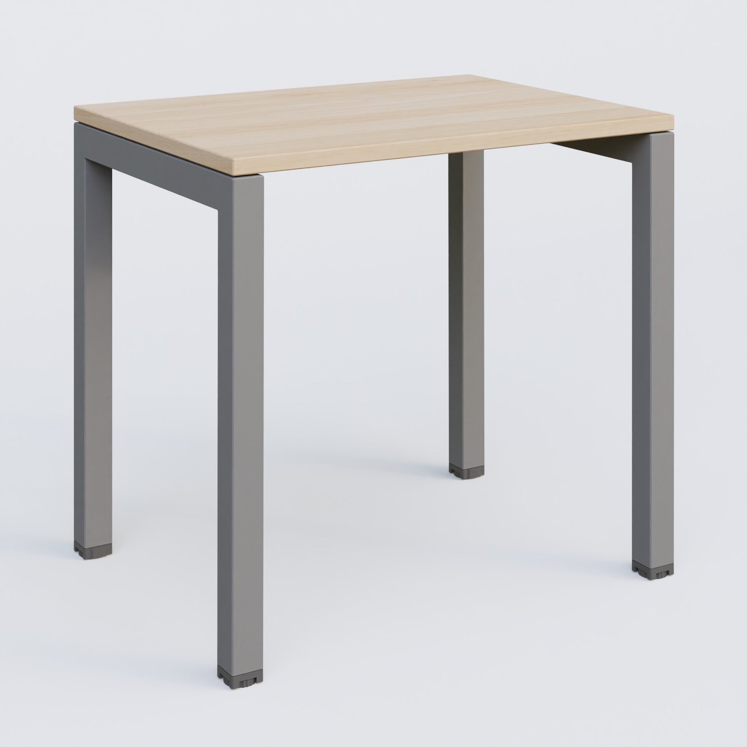 K3 Plateau droit 80x60 pieds fixe. Plateau Hêtre et pietement Aluminium.