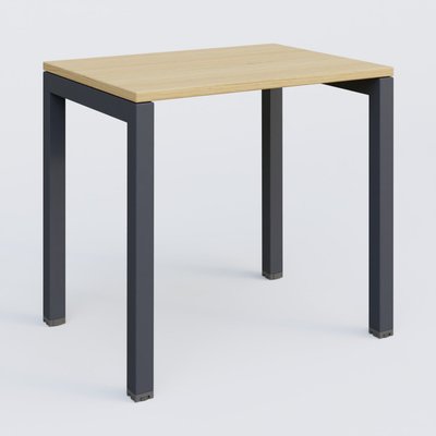 [Pas de famille] - [Pas de sous famille] - K3 Plateau droit 80x60 pieds fixe. Plateau Chêne clair et pietement Anthracite.