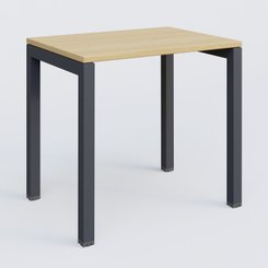 [Pas de famille] - [Pas de sous famille] - K3 Plateau droit 80x60 pieds fixe. Plateau Chêne clair et pietement Anthracite.