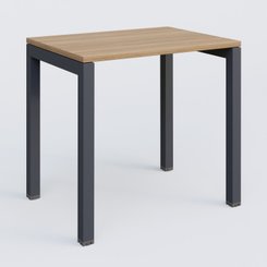 [Pas de famille] - [Pas de sous famille] - K3 Plateau droit 80x60 pieds fixe. Plateau Noyer et pietement Anthracite.