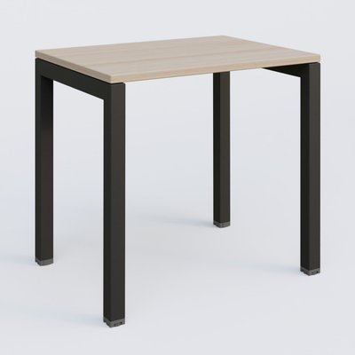 [Pas de famille] - [Pas de sous famille] - K3 Plateau droit 80x60 pieds fixe. Plateau Acacia et pietement Noir Grainé.
