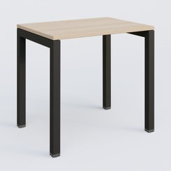 [Pas de famille] - [Pas de sous famille] - K3 Plateau droit 80x60 pieds fixe. Plateau Hêtre et pietement Noir Grainé.