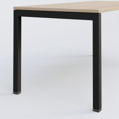 [Pas de famille] - [Pas de sous famille] - K3 Plateau droit 80x60 pieds fixe. Plateau Hêtre et pietement Noir Grainé.