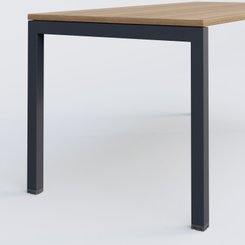 [Pas de famille] - [Pas de sous famille] - K3 Plateau droit 80x60 pieds fixe. Plateau Noyer et pietement Anthracite.