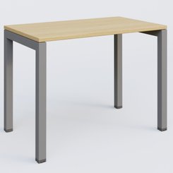 [Pas de famille] - [Pas de sous famille] - K3 Plateau droit 100x60 pieds fixe. Plateau Chêne clair et pietement Aluminium.