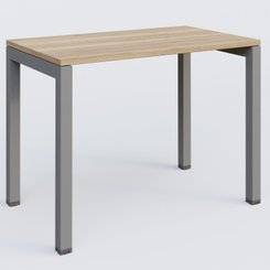 [Pas de famille] - [Pas de sous famille] - K3 Plateau droit 100x60 pieds fixe. Plateau Chêne naturel et pietement Aluminium.