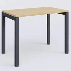 [Pas de famille] - [Pas de sous famille] - K3 Plateau droit 100x60 pieds fixe. Plateau Chêne clair et pietement Anthracite.