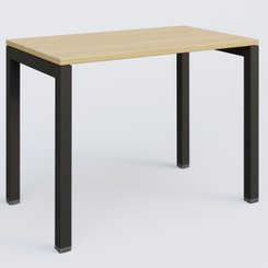 [Pas de famille] - [Pas de sous famille] - K3 Plateau droit 100x60 pieds fixe. Plateau Chêne clair et pietement Noir Grainé.