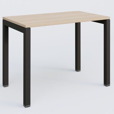 [Pas de famille] - [Pas de sous famille] - K3 Plateau droit 100x60 pieds fixe. Plateau Hêtre et pietement Noir Grainé.